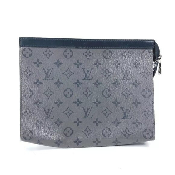 LOUIS VUITTON M69535 Monogram Eclipse Reverse Pochette Voyage pouch Clutch bag - Picture 1 of 9